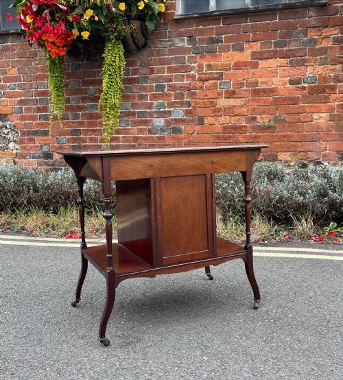 LATE VICTORIAN INLAID MAHOGANY TABLE - ADDITIONAL PHOTO 6