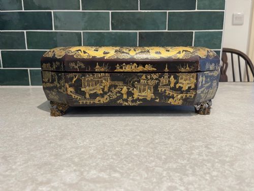 CHINESE EXPORT LACQUER GAMING BOX - ADDITIONAL PHOTO 1