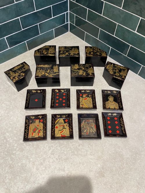 CHINESE EXPORT LACQUER GAMING BOX - ADDITIONAL PHOTO 3