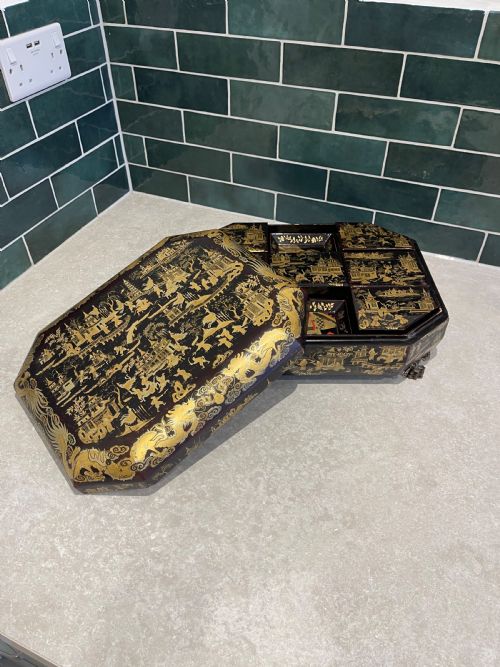 CHINESE EXPORT LACQUER GAMING BOX - ADDITIONAL PHOTO 6