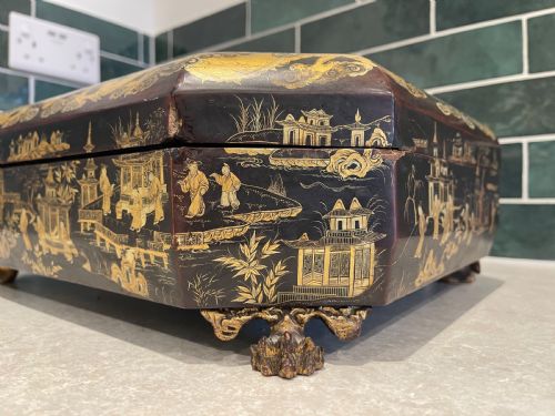 CHINESE EXPORT LACQUER GAMING BOX - ADDITIONAL PHOTO 7