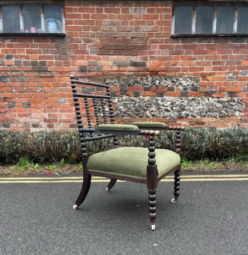 nineteenth century bobbin turned armchair - CATEGORY: ANTIQUE CHAIRS - DATED 19TH CENTURY