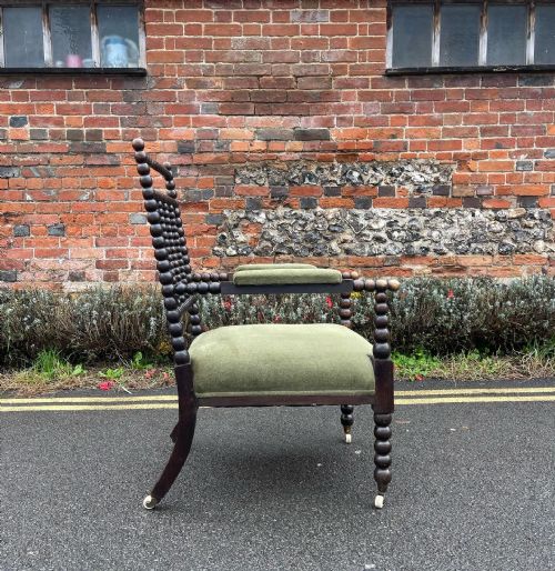 NINETEENTH CENTURY BOBBIN TURNED ARMCHAIR - ADDITIONAL PHOTO 3