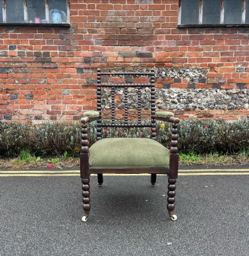 NINETEENTH CENTURY BOBBIN TURNED ARMCHAIR - ADDITIONAL PHOTO 6