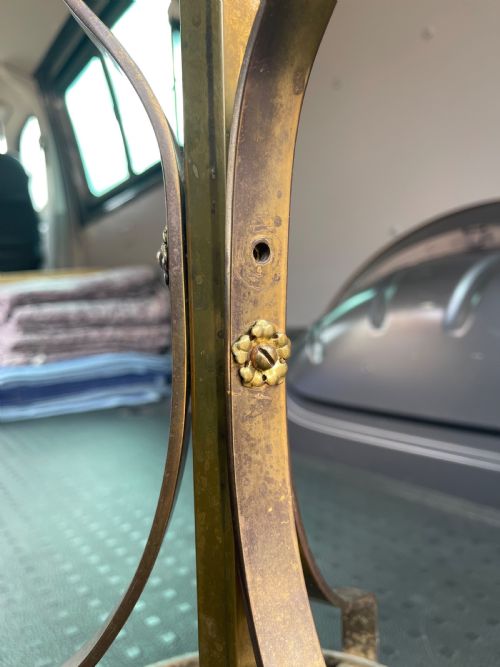 NINETEENTH CENTURY GILT BRASS ADJUSTABLE STANDTABLE - ADDITIONAL PHOTO 2