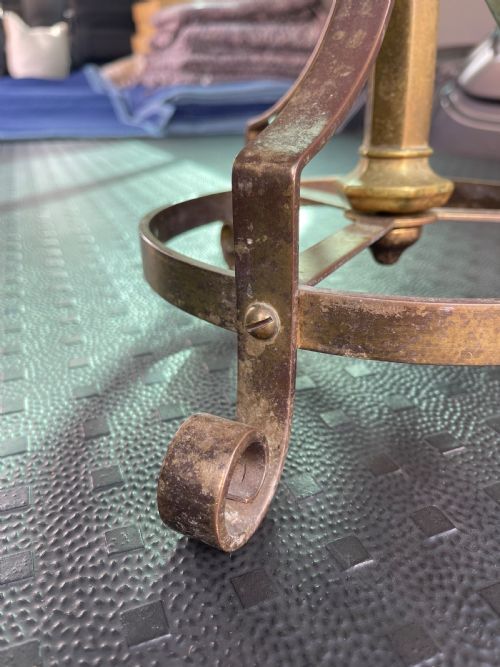 NINETEENTH CENTURY GILT BRASS ADJUSTABLE STANDTABLE - ADDITIONAL PHOTO 7