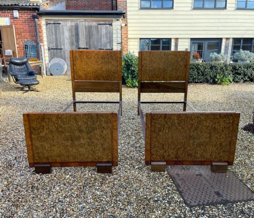 fine pair of art deco beds - CATEGORY: ANTIQUE BEDS - DATED 1930