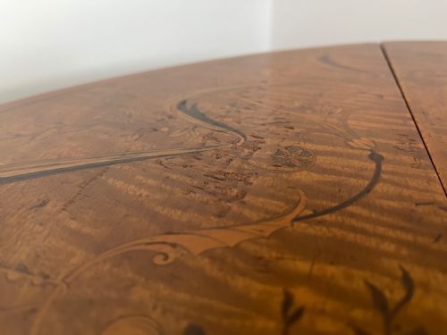 FINE INLAID MAHOGANY PEMBROKE TABLE - ADDITIONAL PHOTO 6