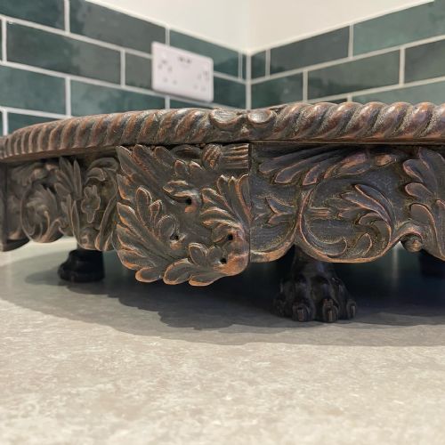 ANGLO INDIAN TEAK LAZY SUSAN - ADDITIONAL PHOTO 1