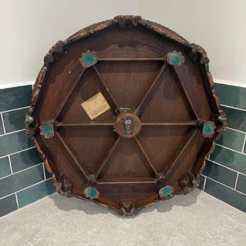 ANGLO INDIAN TEAK LAZY SUSAN - ADDITIONAL PHOTO 2