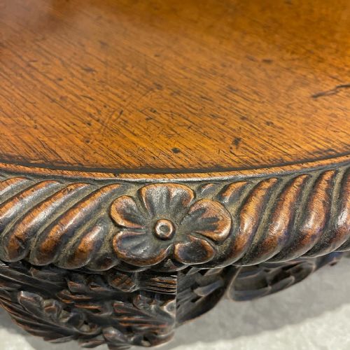 ANGLO INDIAN TEAK LAZY SUSAN - ADDITIONAL PHOTO 4