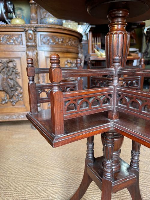 NINETEENTH CENTURY ROSEWOOD BOOK TABLE - ADDITIONAL PHOTO 2