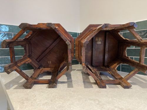 MATCHED PAIR OF BRASS INLAID HOSHIARPUR TABLES - ADDITIONAL PHOTO 3