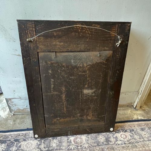 NINETEENTH CENTURY OAK MIRROR - ADDITIONAL PHOTO 2