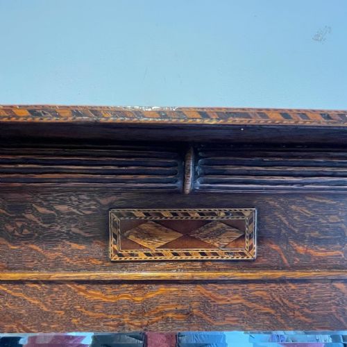 NINETEENTH CENTURY OAK MIRROR - ADDITIONAL PHOTO 3