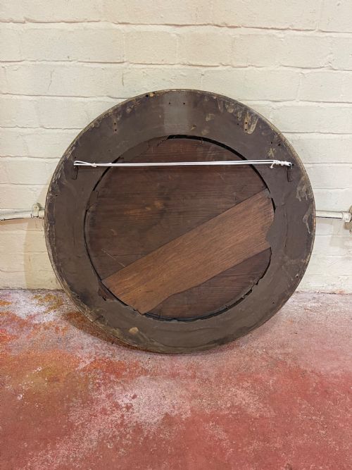 EARLY NINETEENTH CENTURY GILTWOOD CONVEX MIRROR - ADDITIONAL PHOTO 2