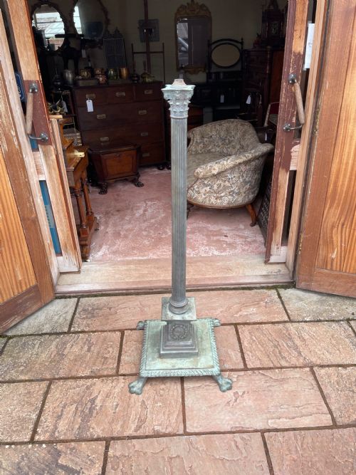 corinthian column floor lamp - CATEGORY: ANTIQUE LIGHTING - DATED 19TH CENTURY