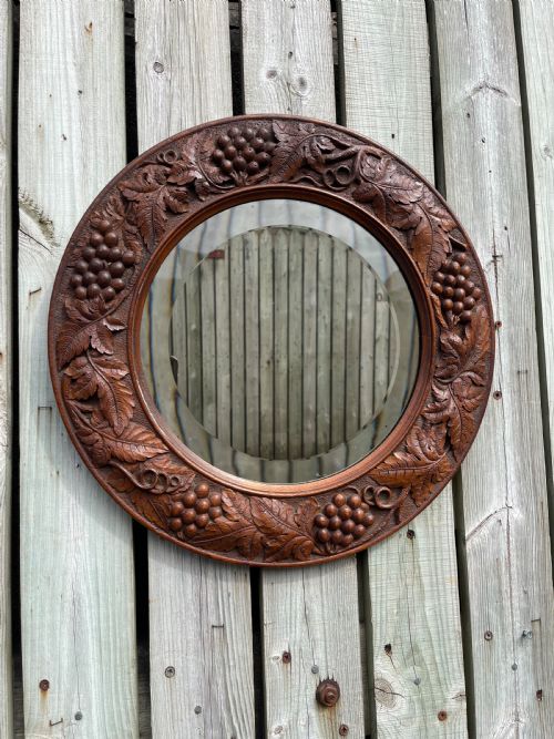 arts and crafts period mirror - CATEGORY: ANTIQUE MIRRORS - DATED 1890