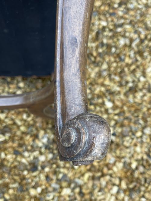 PAIR OF WALNUT ARMCHAIRS - ADDITIONAL PHOTO 4