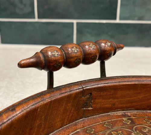 ANGLO INDIAN BRASS INLAID TRAY - ADDITIONAL PHOTO 5