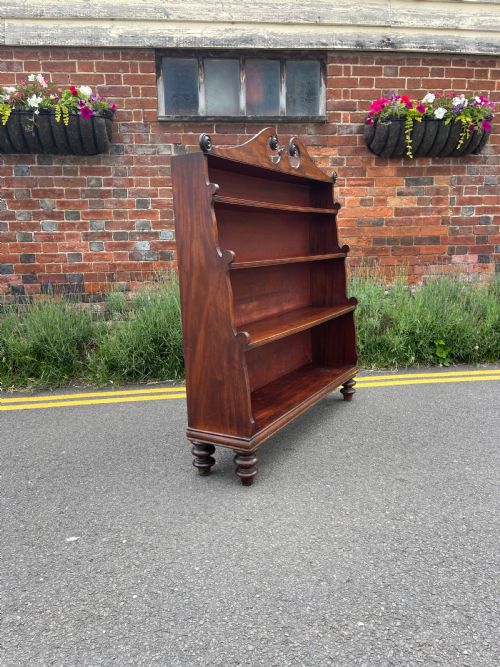 WILLIAM IV MAHOGANY WATERFALL BOOKCASE - ADDITIONAL PHOTO 4