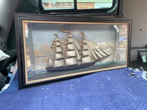 very large nineteenth century ship diorama - CATEGORY: ANTIQUE MISCELLANEOUS - DATED 19TH CENTURY