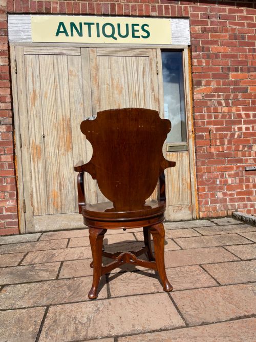 LATE NINETEENTH CENTURY REVOLVING DESK CHAIR - ADDITIONAL PHOTO 4