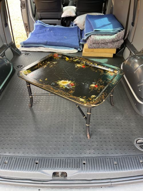 papiermache tray on stand - CATEGORY: ANTIQUE MISCELLANEOUS - DATED 1850