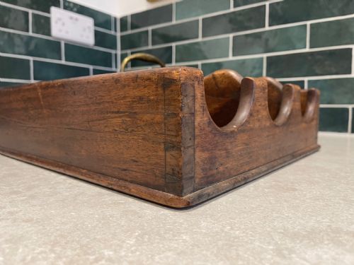 GEORGE III MAHOGANY BOTTLE CARRIER - ADDITIONAL PHOTO 3