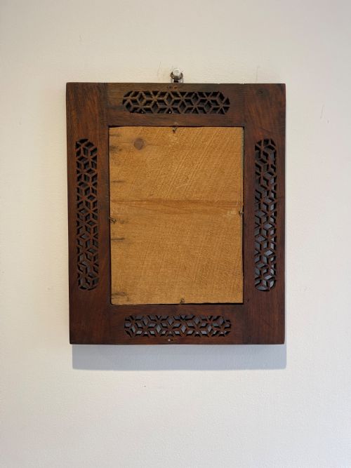 SMALL BRASS INLAID HOSHIARPUR MIRROR - ADDITIONAL PHOTO 2