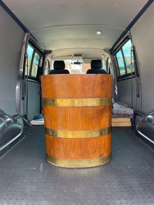 teak coopered barrel - CATEGORY: ANTIQUE MISCELLANEOUS - DATED 1900