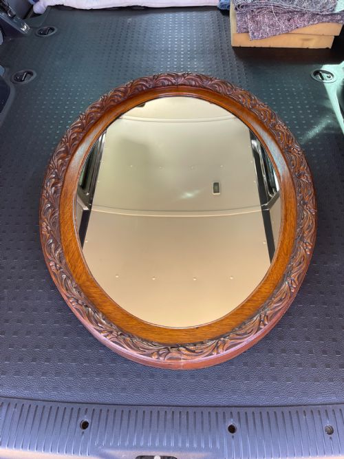 LARGE OAK MIRROR - ADDITIONAL PHOTO 1