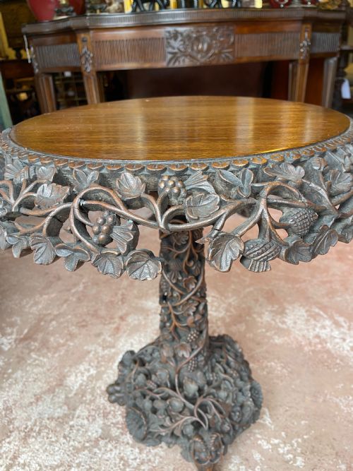 NINETEENTH CENTURY INDIAN PEDESTAL TABLE - ADDITIONAL PHOTO 1