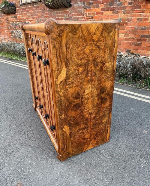 VICTORIAN BURR WALNUT CHEST - ADDITIONAL PHOTO 1