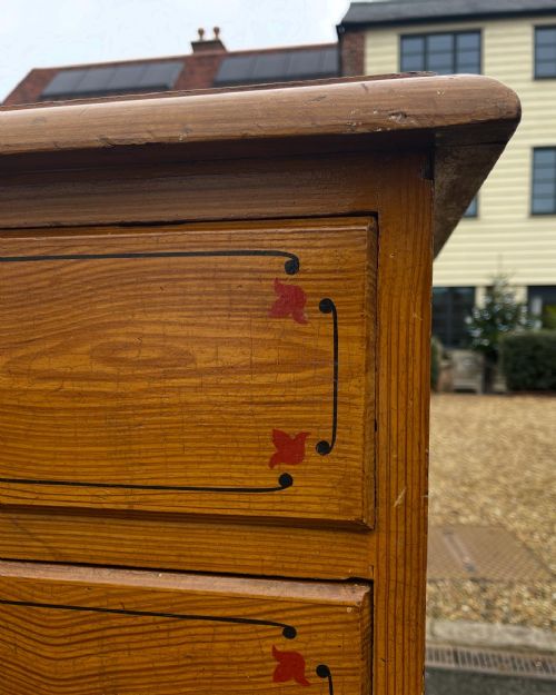 VICTORIAN PAINTED PINE CHEST - ADDITIONAL PHOTO 4