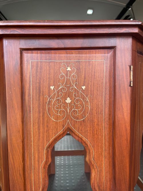 NORTH INDIAN BRASS INLAID TABLE - ADDITIONAL PHOTO 4