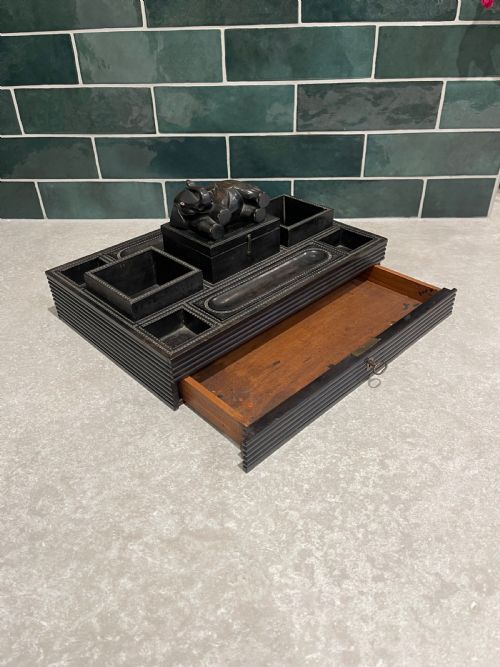 CEYLONESE EBONY ELEPHANT DESK TIDY - ADDITIONAL PHOTO 2
