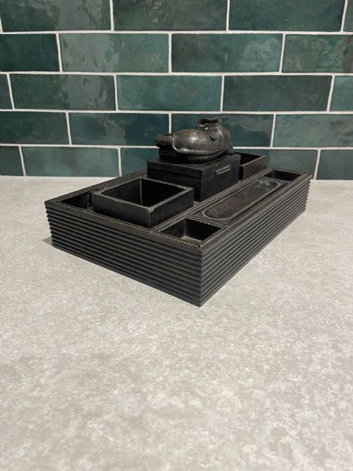 CEYLONESE EBONY ELEPHANT DESK TIDY - ADDITIONAL PHOTO 3