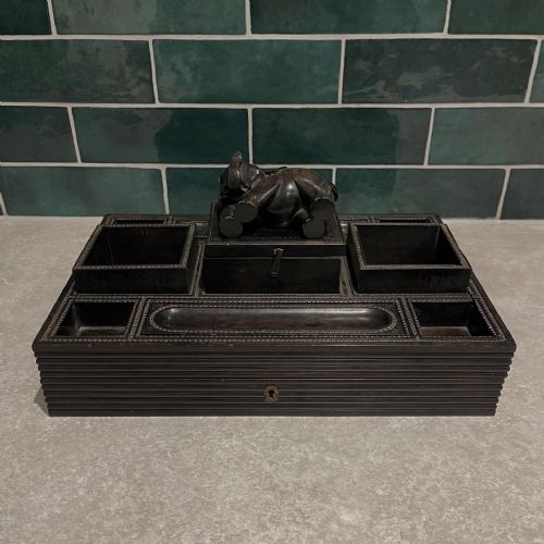 CEYLONESE EBONY ELEPHANT DESK TIDY - ADDITIONAL PHOTO 4