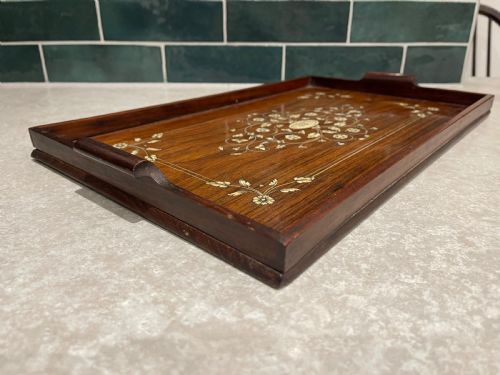 INDIAN BONE INLAID TRAY - ADDITIONAL PHOTO 2