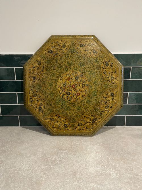 KASHMIRI POLYCHROME DECORATED TABLE - ADDITIONAL PHOTO 1