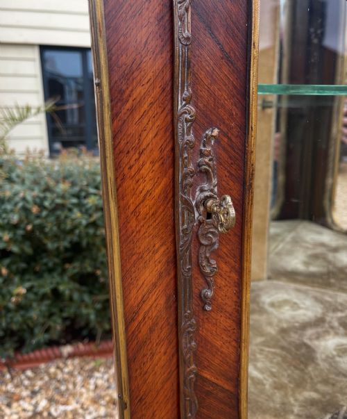 FRENCH VERNIS MARTIN CORNER VITRINE CABINET - ADDITIONAL PHOTO 1