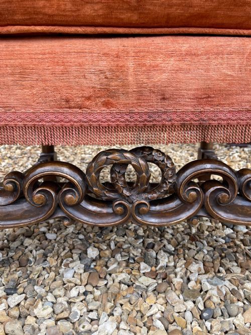 PAIR OF LARGE WALNUT ARMCHAIRS - ADDITIONAL PHOTO 4