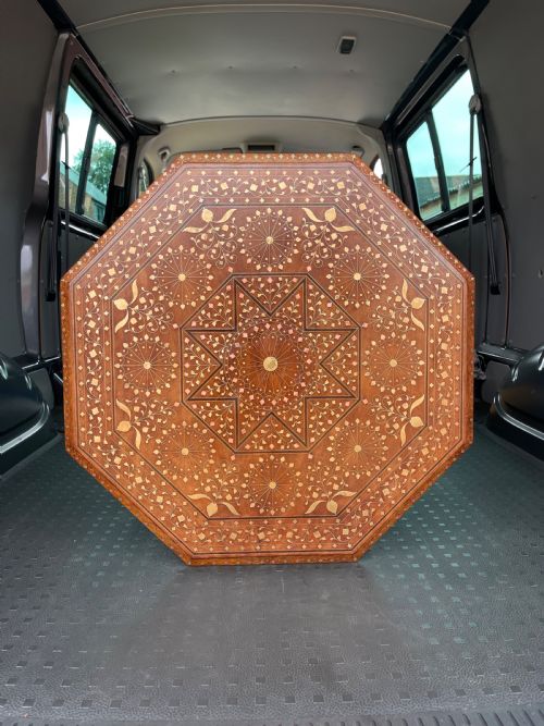 BRASS INLAID HOSHIARPUR TABLE - ADDITIONAL PHOTO 1