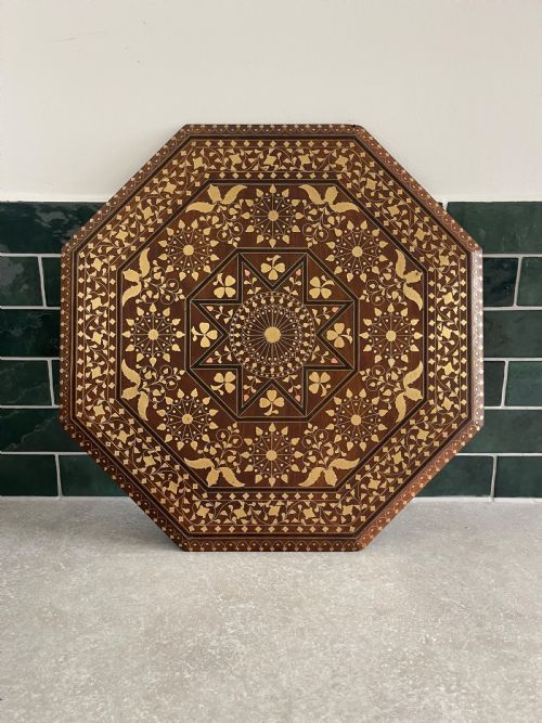 BRASS INLAID HOSHIARPUR TABLE - ADDITIONAL PHOTO 1