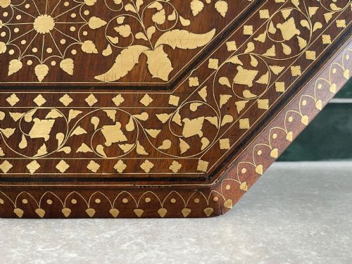 BRASS INLAID HOSHIARPUR TABLE - ADDITIONAL PHOTO 3