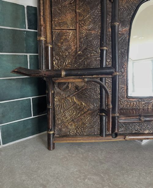 NINETEENTH CENTURY BAMBOO MIRROR - ADDITIONAL PHOTO 1