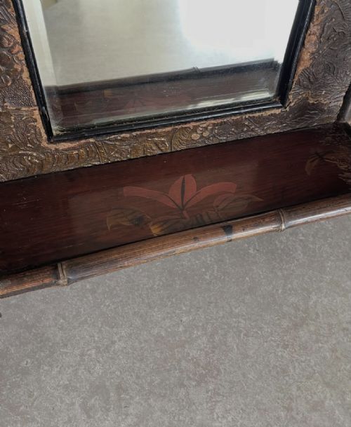 NINETEENTH CENTURY BAMBOO MIRROR - ADDITIONAL PHOTO 3