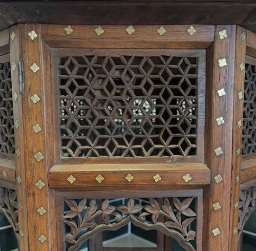 BRASS INLAID HOSHIARPUR TABLE - ADDITIONAL PHOTO 3