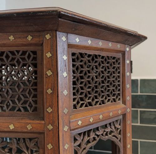 BRASS INLAID HOSHIARPUR TABLE - ADDITIONAL PHOTO 4